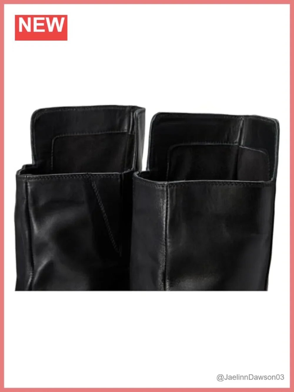 Pointed Toe Leather Over the Knee Boot with Elastic Gusset & Zip
